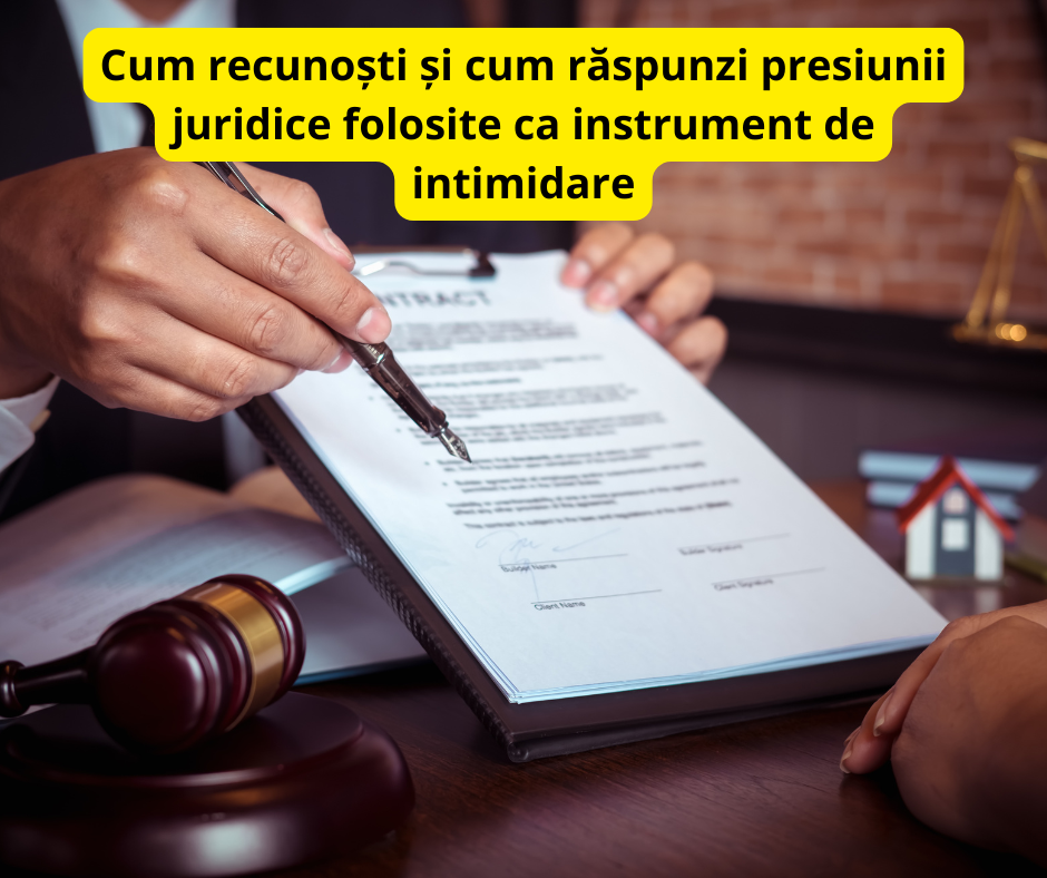 Cum recunoști și cum răspunzi presiunii juridice folosite ca instrument de intimidare